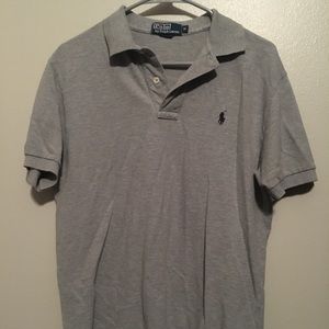 men’s grey polo